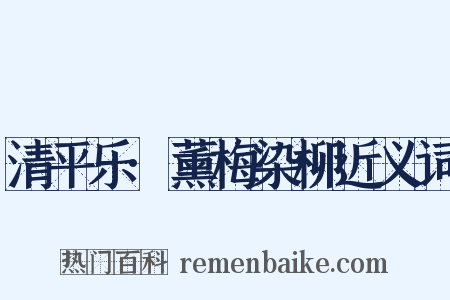 清平乐·薰梅染柳近义词是什么意思的图片